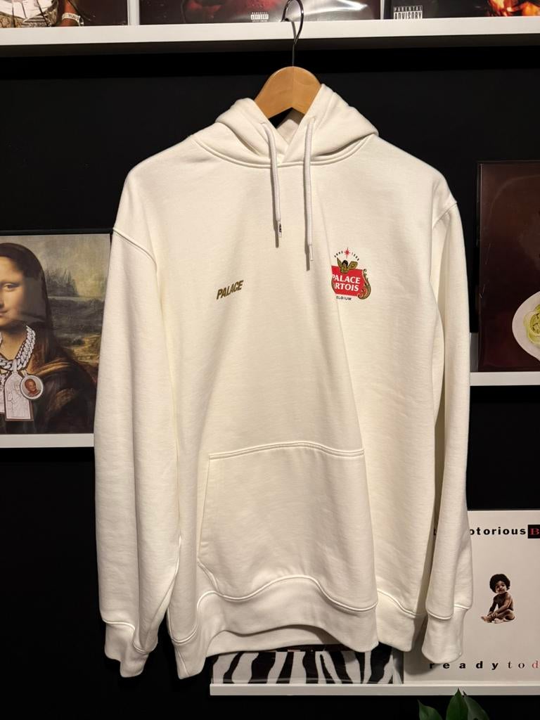 Palace Stella Artois hoodie wit XL, Ophalen of Verzenden, Zo goed als nieuw, Maat 56/58 (XL), Wit
