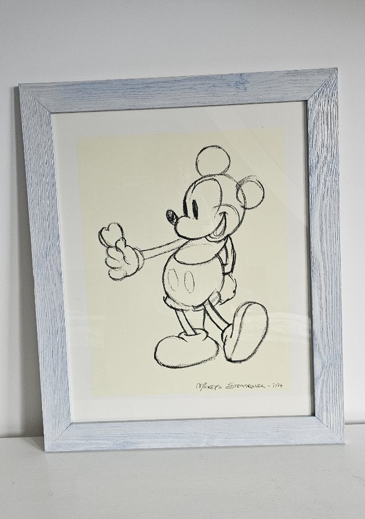 LEUKE MICKEY MOUSE TEKENING, Verzamelen, Ophalen of Verzenden, Mickey Mouse, Gebruikt, Plaatje of Poster