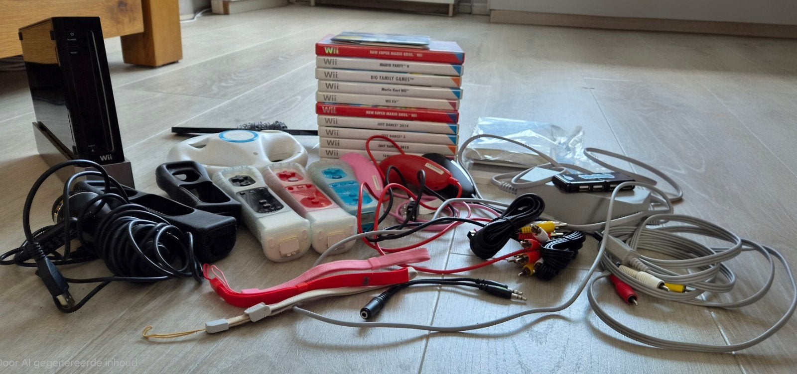 Complete Wii-set met 12 games, Balance Board en accessoires, Verzenden, Gebruikt, Met 3 controllers of meer, Met games
