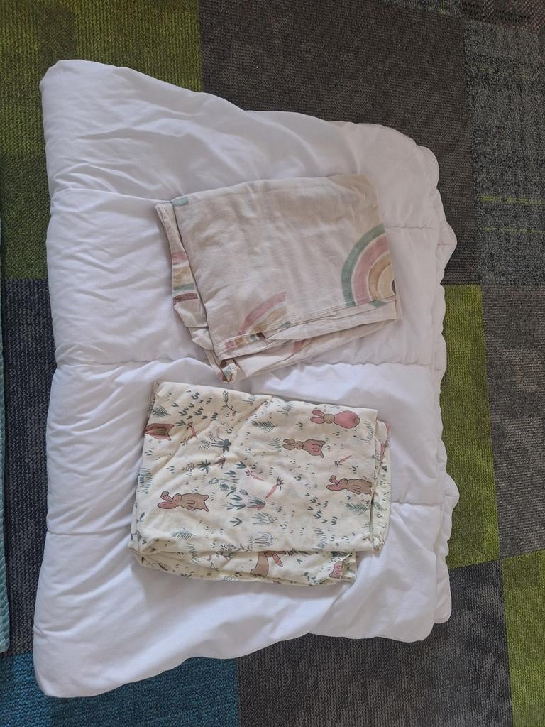 Beddengoed voor ledikant, ledikantmatras en campingbed, Ophalen, Gebruikt, Wit, Jongetje of Meisje