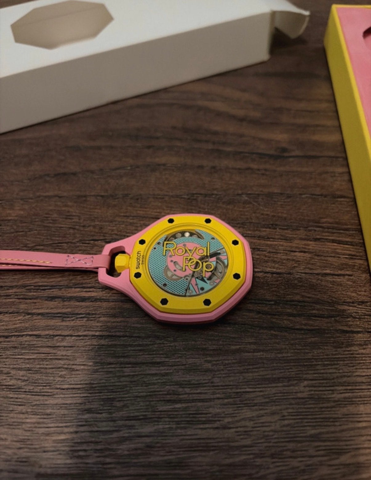 Swatch x Audemars Piguet Royal Pop zakhorloge, Swatch, Ophalen of Verzenden, Zo goed als nieuw, Kunststof