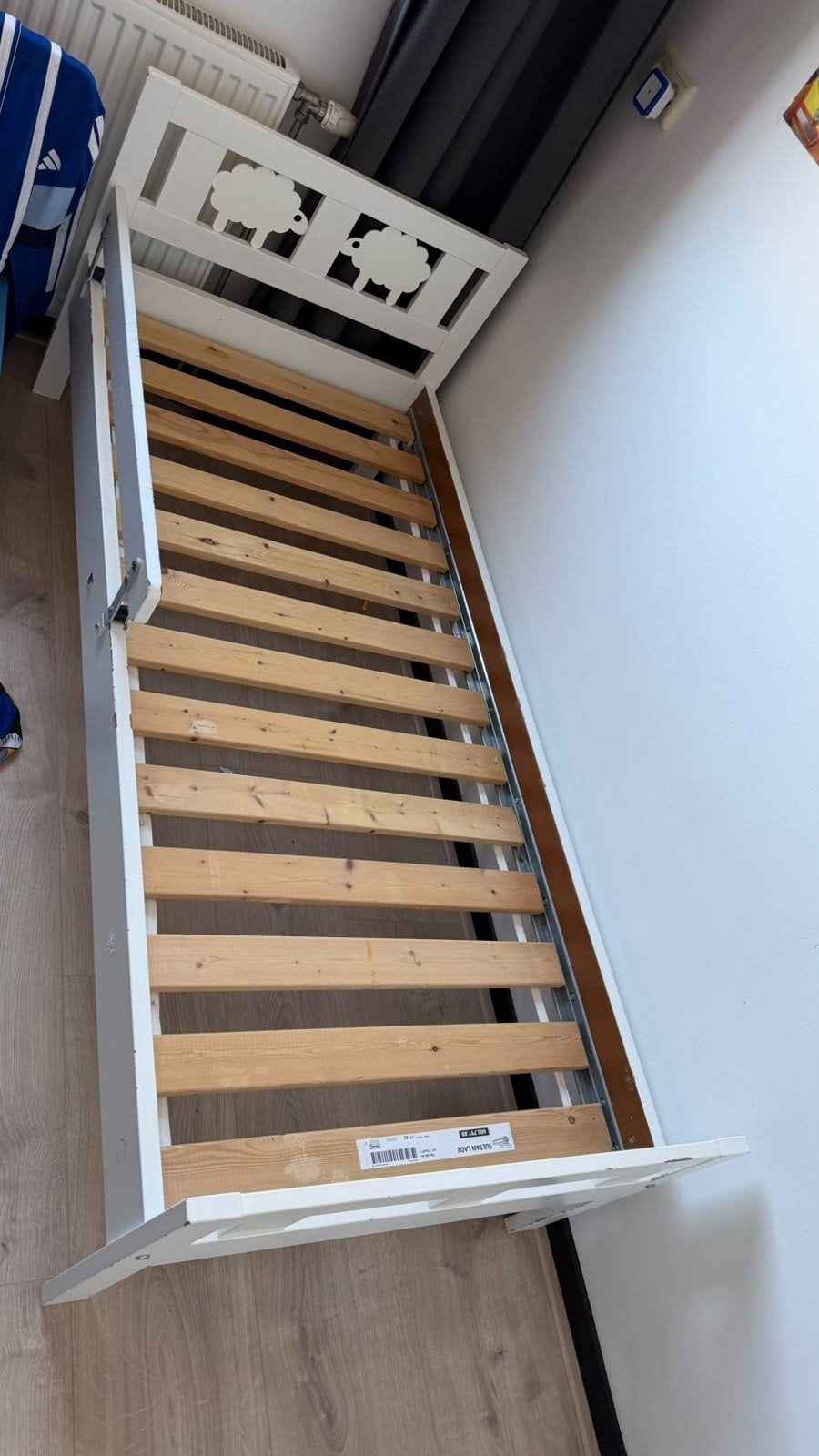 IKEA SULTAN LADE eenpersoonsbed met lattenbodem, Ophalen, Gebruikt, Wit, 190 cm of minder