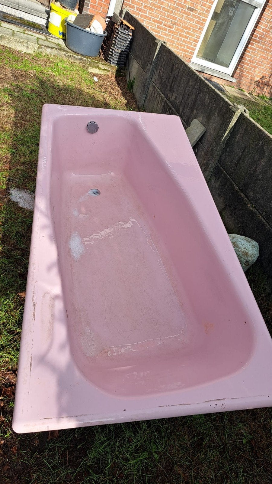 Roze ligbad, vintage, Ophalen, Gebruikt, Bad