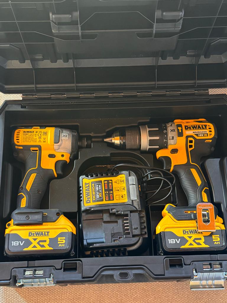 DeWalt DCK796P3T Accu Boor- en Schroefmachine Set, Ophalen of Verzenden, Zo goed als nieuw, Boor- en Schroefmachine, Klopboormechanisme