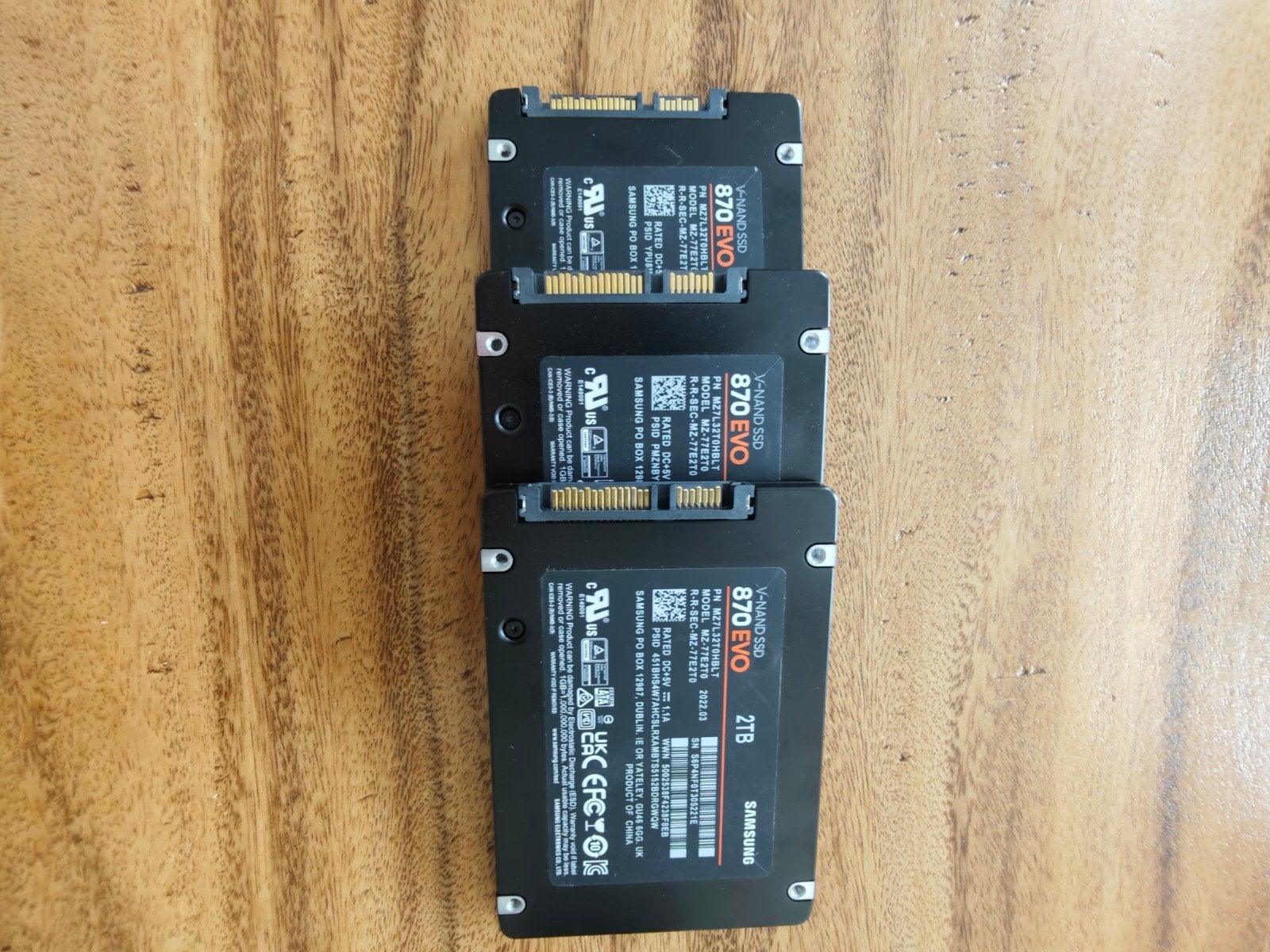 Samsung 870 EVO SSD 2TB - SSD - 97% (3x), Intern, 2TB, Server, Ophalen of Verzenden