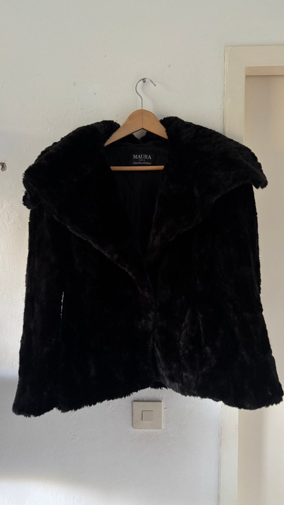 Maura Claudia Sträter faux fur jas nepbont vintage 40, Kleding | Dames, Jassen | Winter, Ophalen of Verzenden, Zo goed als nieuw
