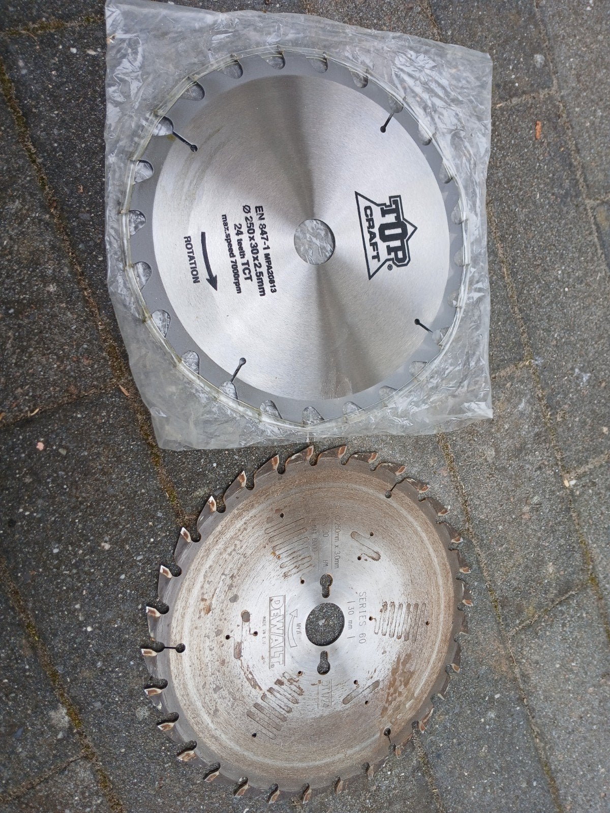 Zaagbladen: DeWalt en Top Craft Cirkelzaagbladen