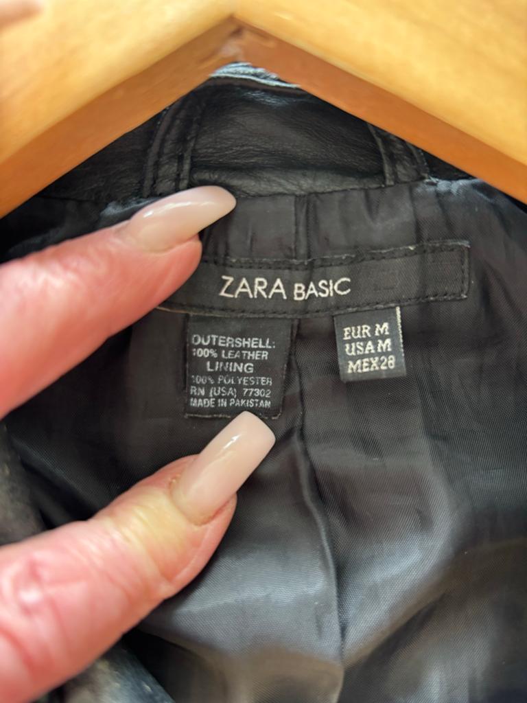 ZARA trenchcoat, echt leer, Ophalen of Verzenden, Zo goed als nieuw, Maat 38/40 (M), Zwart