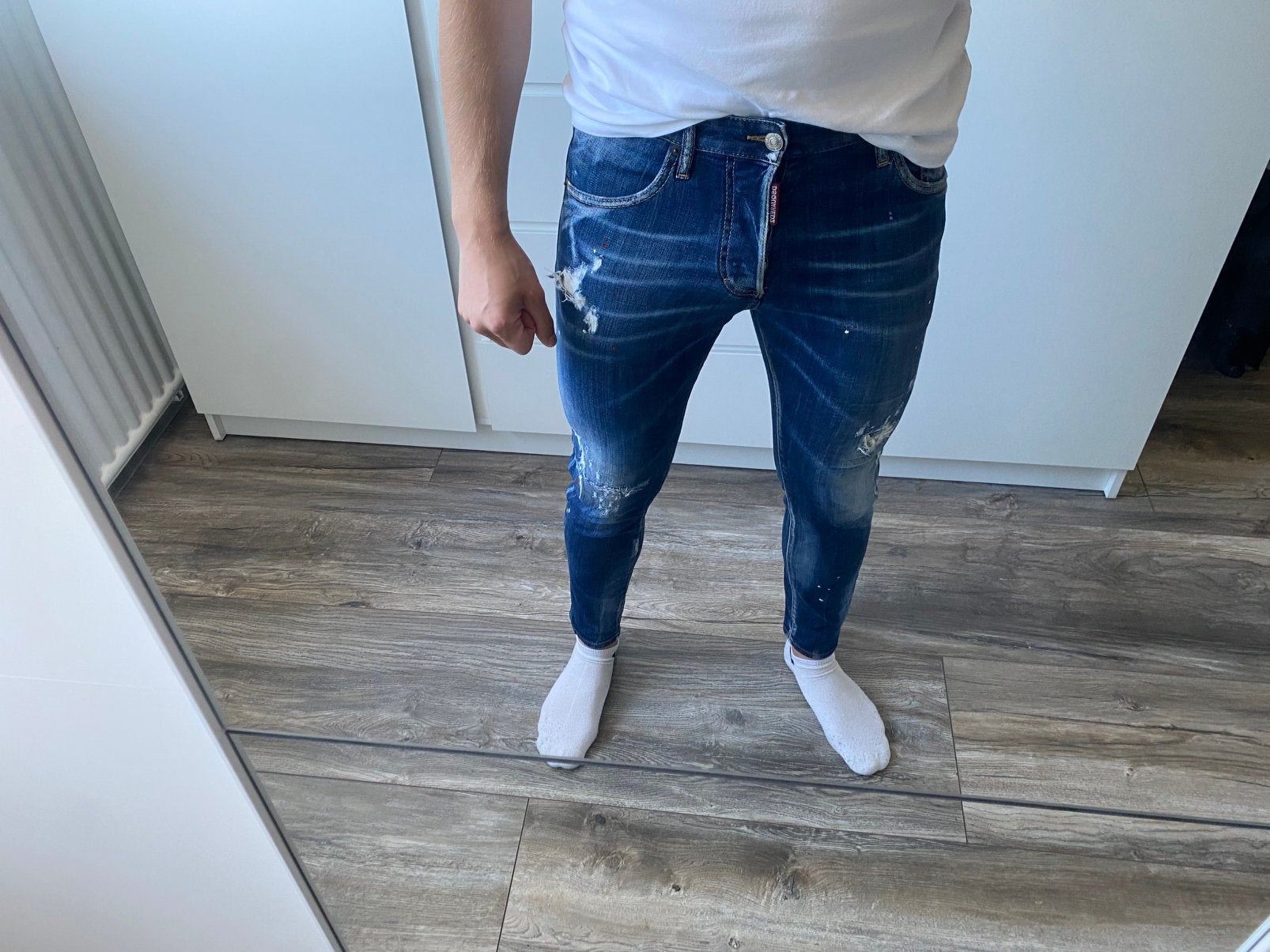 Dsquared2 Skinny Dan Jean Blue Size 46, Kleding | Heren, Spijkerbroeken en Jeans, ., W32 (confectie 46) of kleiner, Zo goed als nieuw
