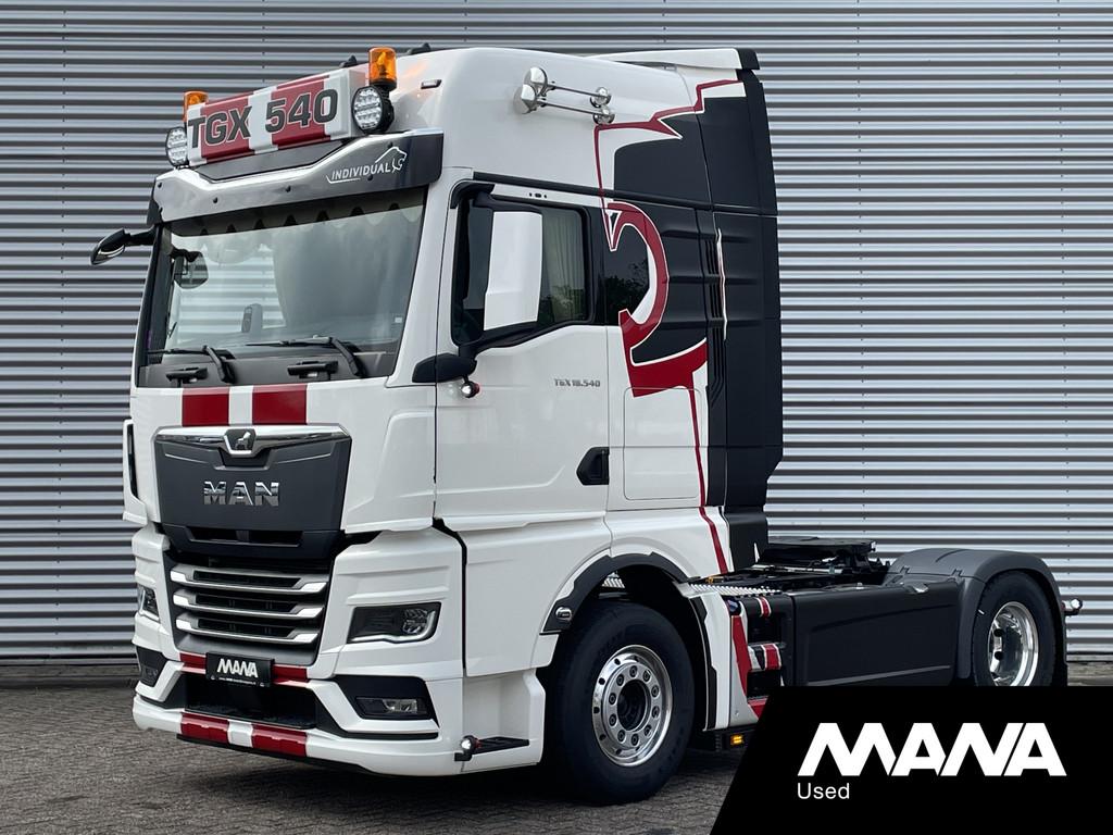 MAN TGX GX 18.540 4x2 LL Alcoas Alcantara/Leder Retarder 2xT, Automaat, Achterwielaandrijving, Beige, MAN