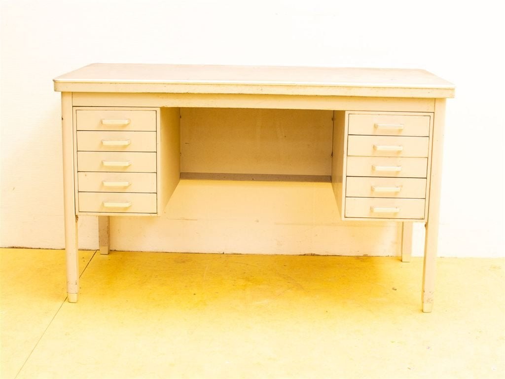 Ijzeren bureau 33365, Huis en Inrichting, Ophalen of Verzenden, Gebruikt, Zwart