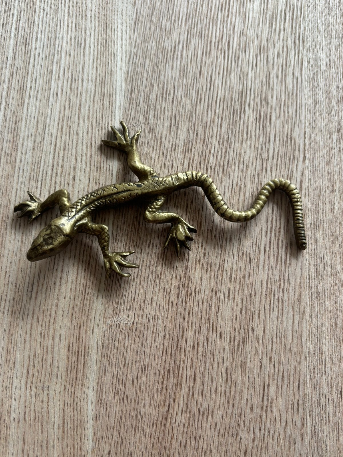 Koperen salamander/hagedis, Antiek en Kunst, Ophalen of Verzenden