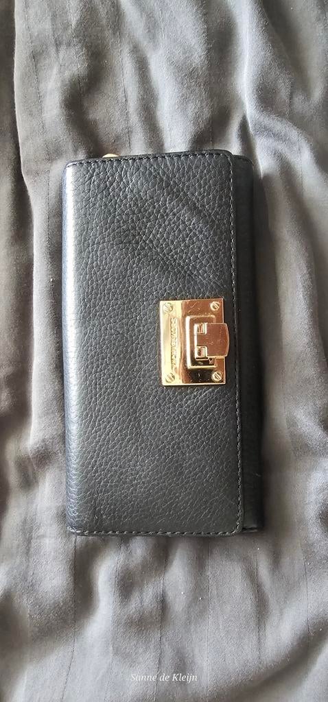 Stijlvolle Zwarte Michael Kors Portemonnee, Overige merken, Leer, Zwart, Ophalen of Verzenden