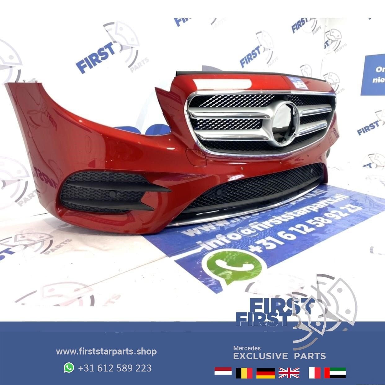 W213 AMG LINE VOORBUMPER COMPLEET + GRIL Mercedes E Klasse R, Gebruikt, -, Voor, Ophalen of Verzenden