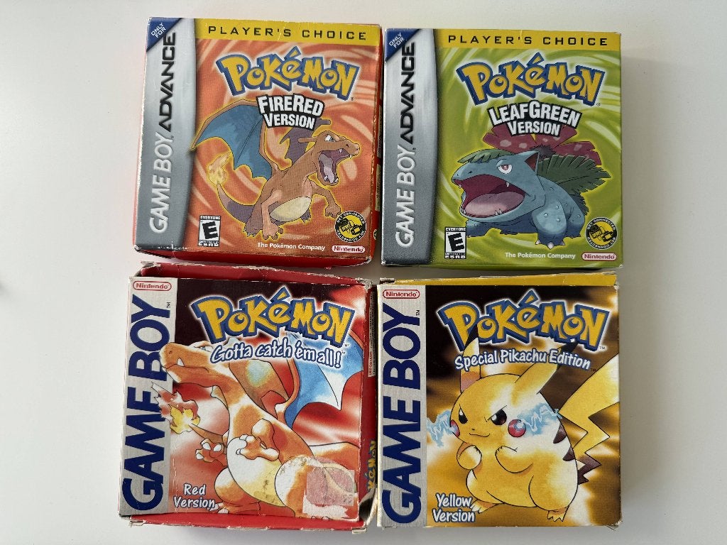 Pokémon Red, Yellow, FireRed & LeafGreen dozen, Spelcomputers en Games, Games | Nintendo Game Boy, Avontuur en Actie, Gebruikt