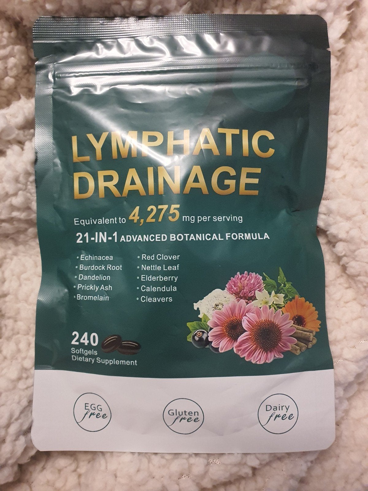 Lymphatic Drainage Supplement - 240 Softgels, Verzenden, Nieuw, Overige typen