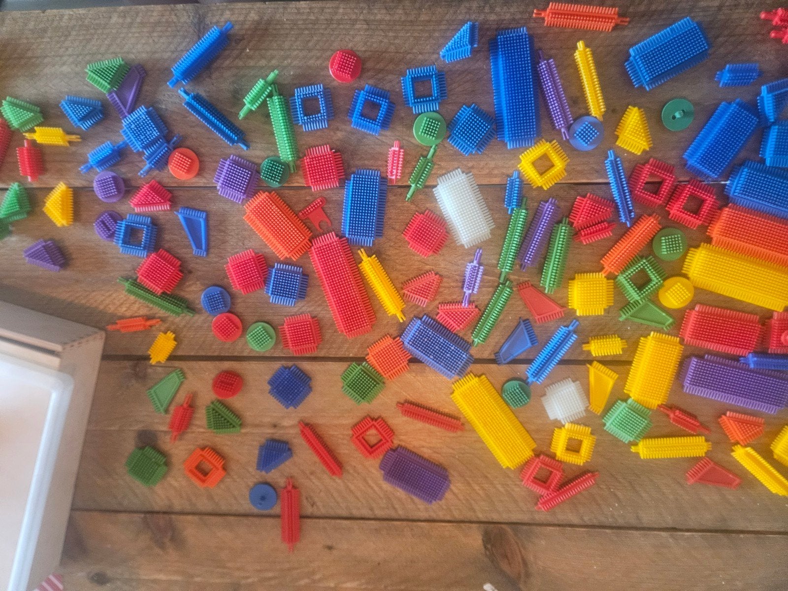 Grote set Nopper bouwblokken met voertuig, Kinderen en Baby's, Speelgoed | Bouwstenen, Ophalen of Verzenden, Gebruikt, Nopper