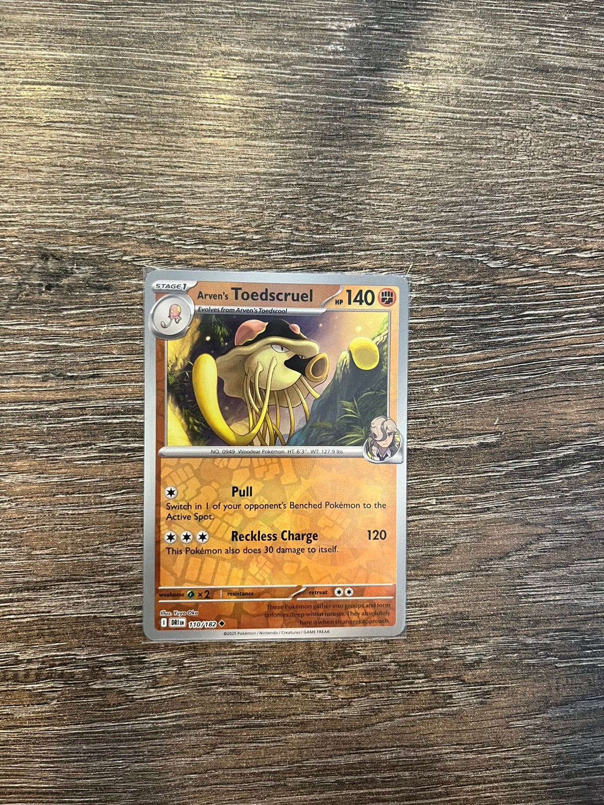 Arven’s Toedscruel DRI 110/182 reverse holo, Ophalen of Verzenden, Zo goed als nieuw