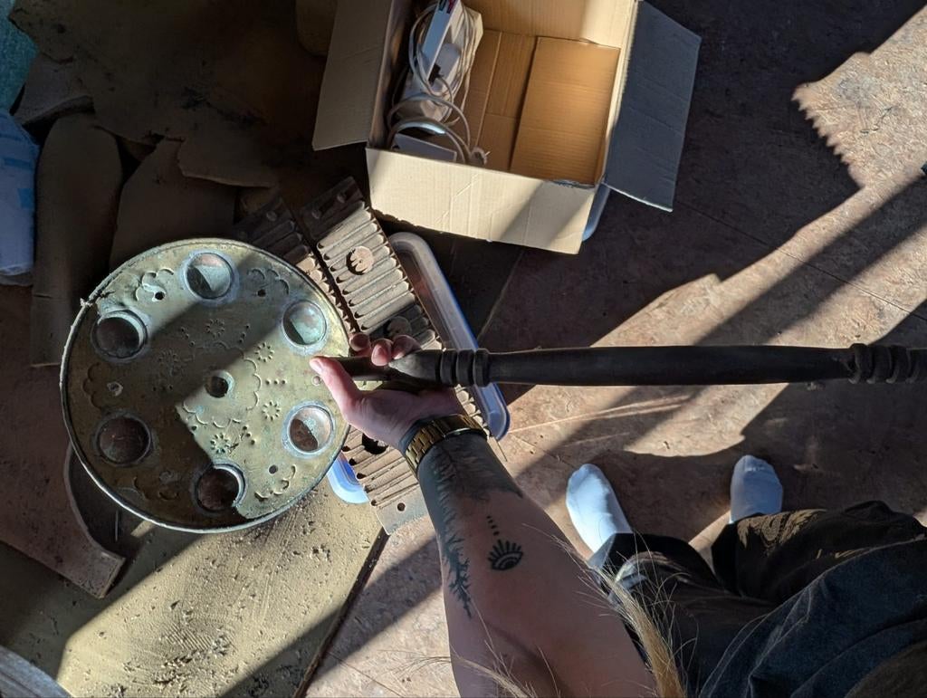 Antieke poffertjespan met lange steel, Antiek en Kunst, Ophalen