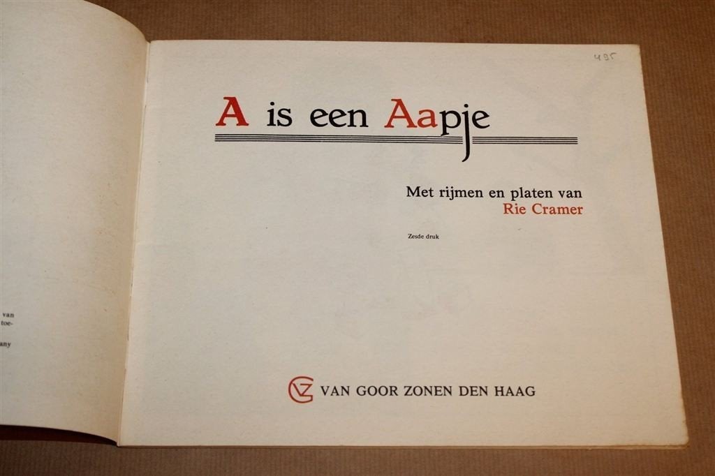A is een Aapje — ABC Boek met Prenten van Rie Cramer, Boeken, Ophalen of Verzenden, Gelezen