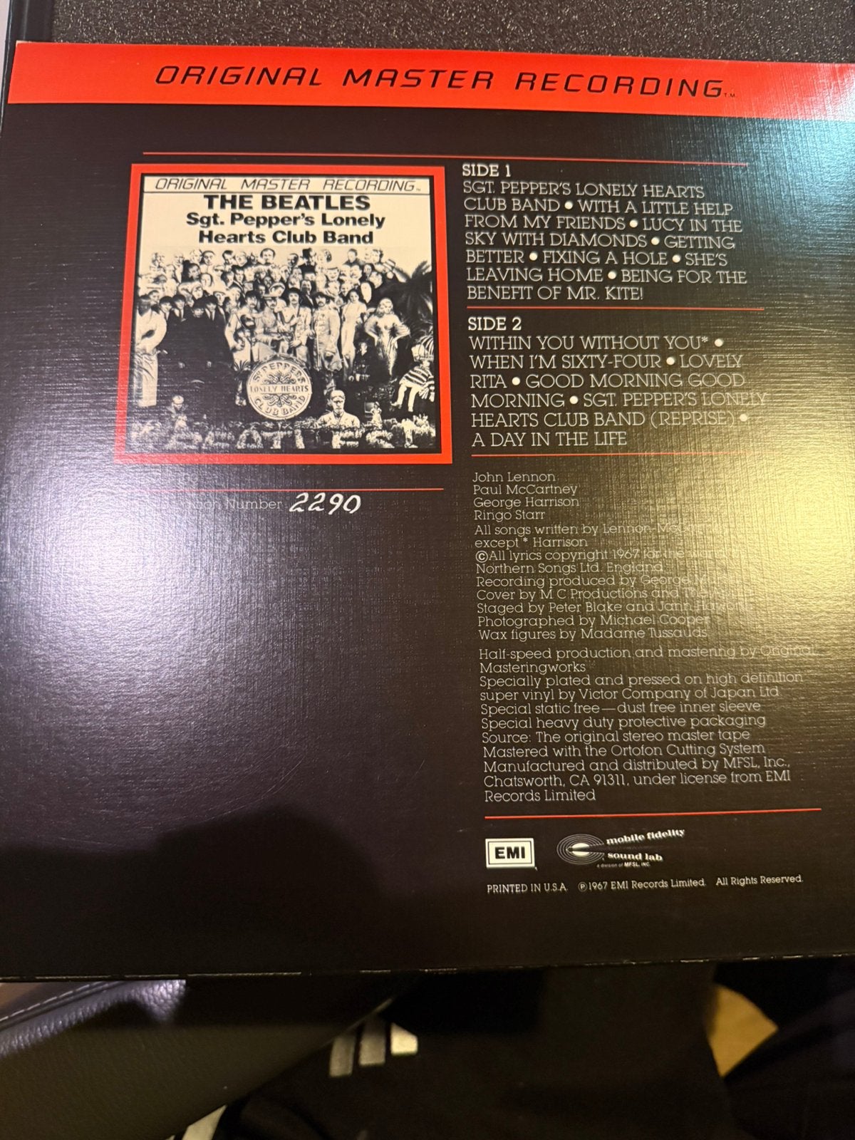 Unieke MFSL UHQR BOX THE BEATLES Sgt. Pepper’s lonely hearts, Ophalen of Verzenden, Zo goed als nieuw, LP