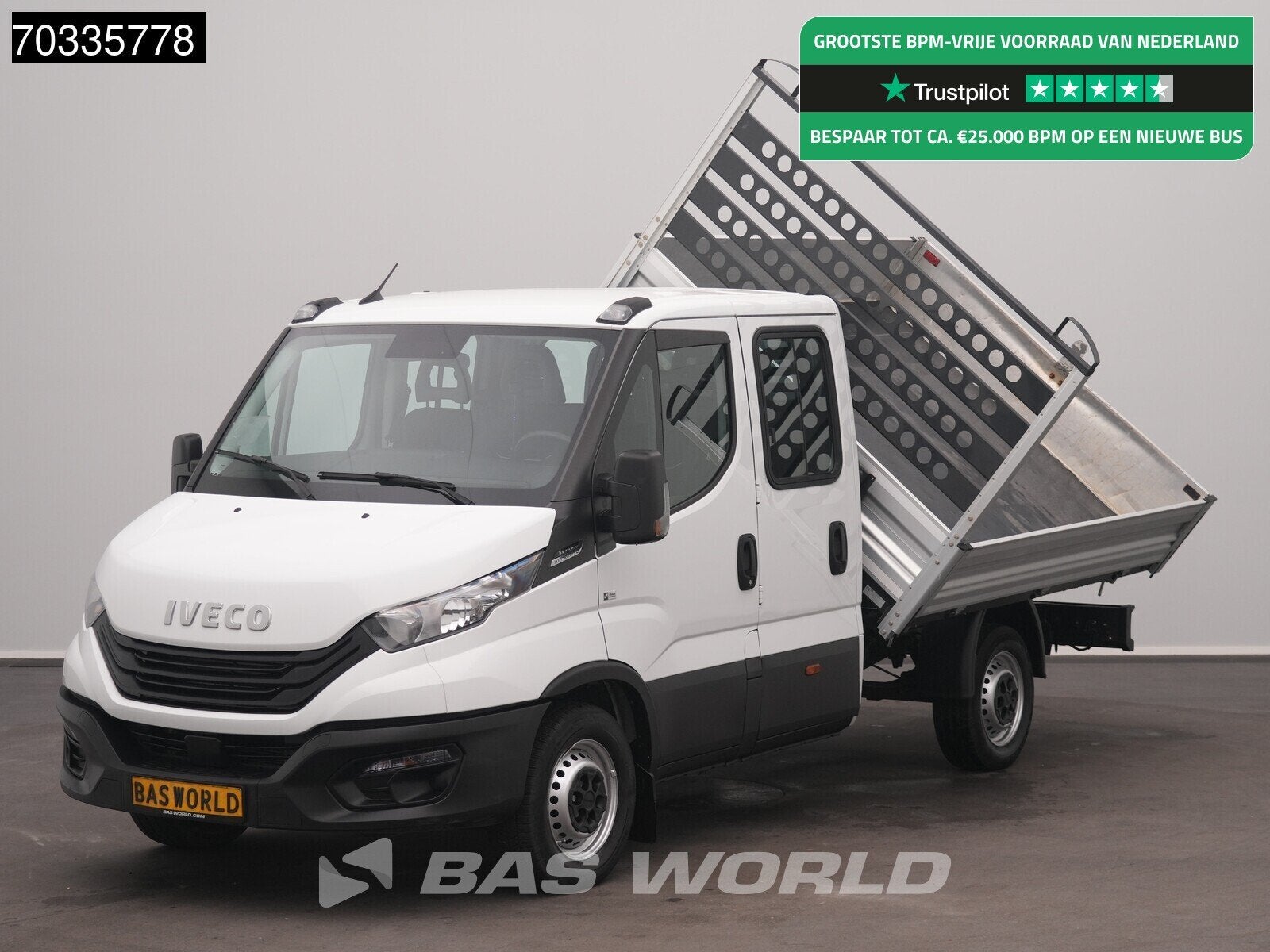 Iveco Daily 35S16 Automaat Driezijdige Kipper Trekhaak 3.5t, Automaat, Stof, Gebruikt, Euro 6