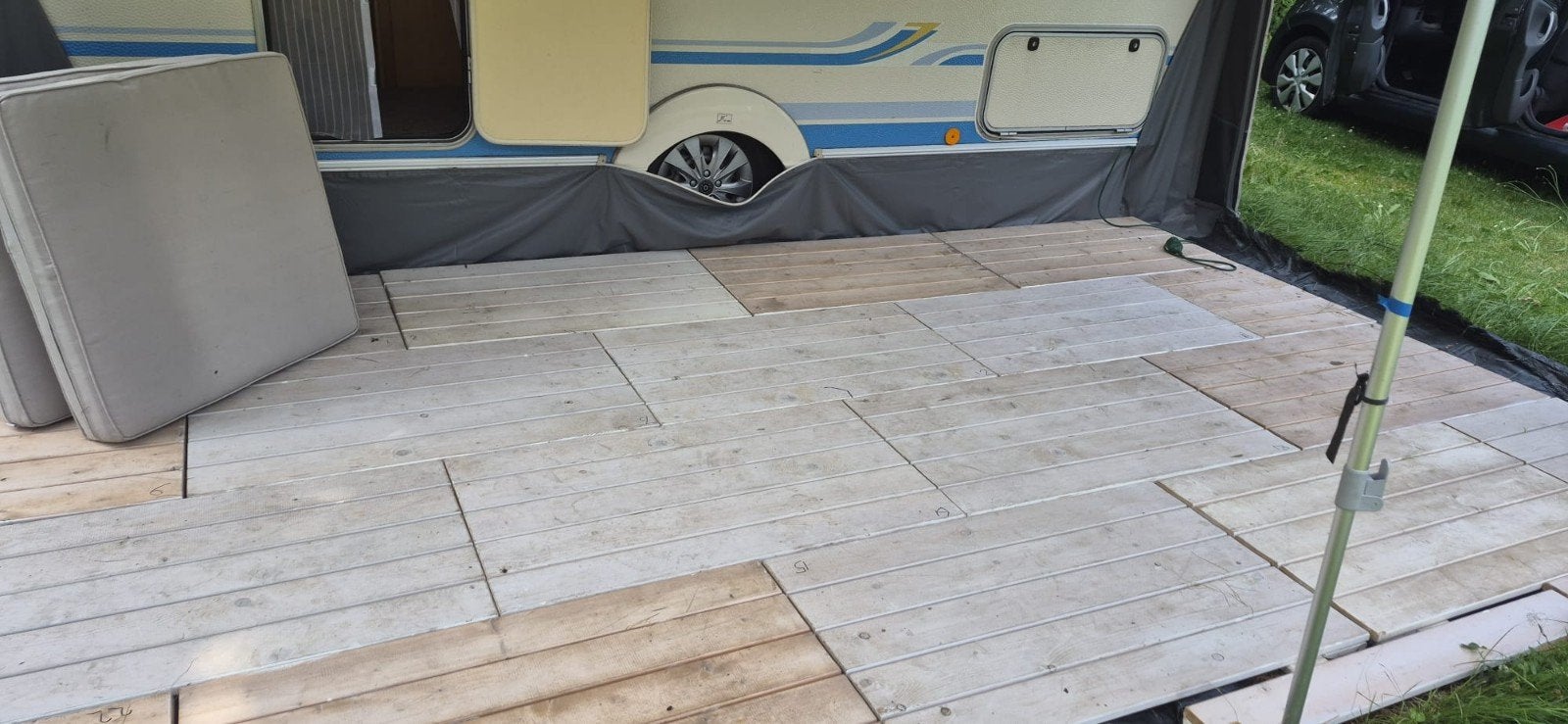 Caravan houten vlonder vloer, Caravans en Kamperen, Ophalen, Gebruikt
