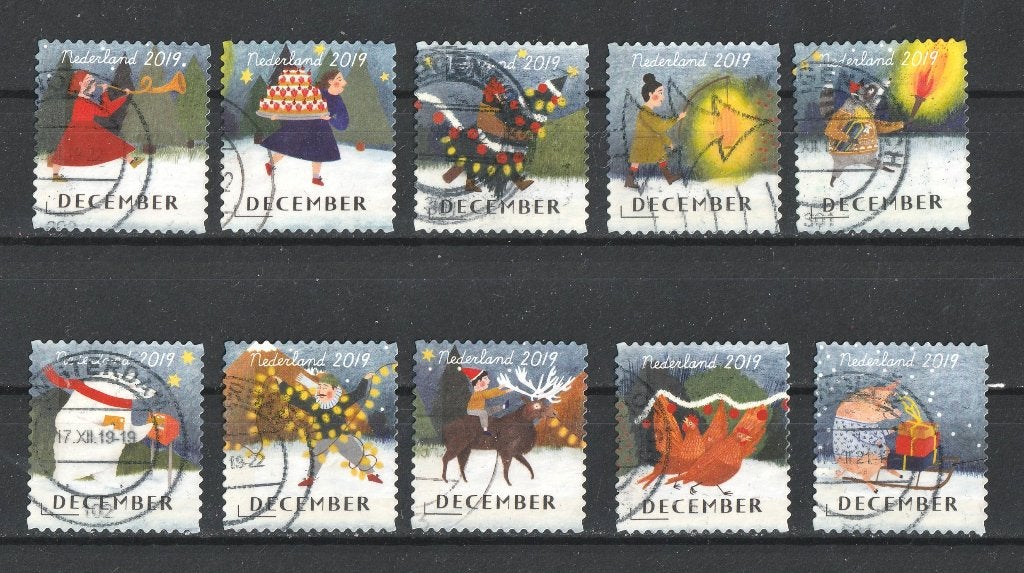 Hendriks --22 De--serie Decemberzegels 2019, Postzegels en Munten, Postzegels | Nederland, Verzenden, Na 1940, Gestempeld