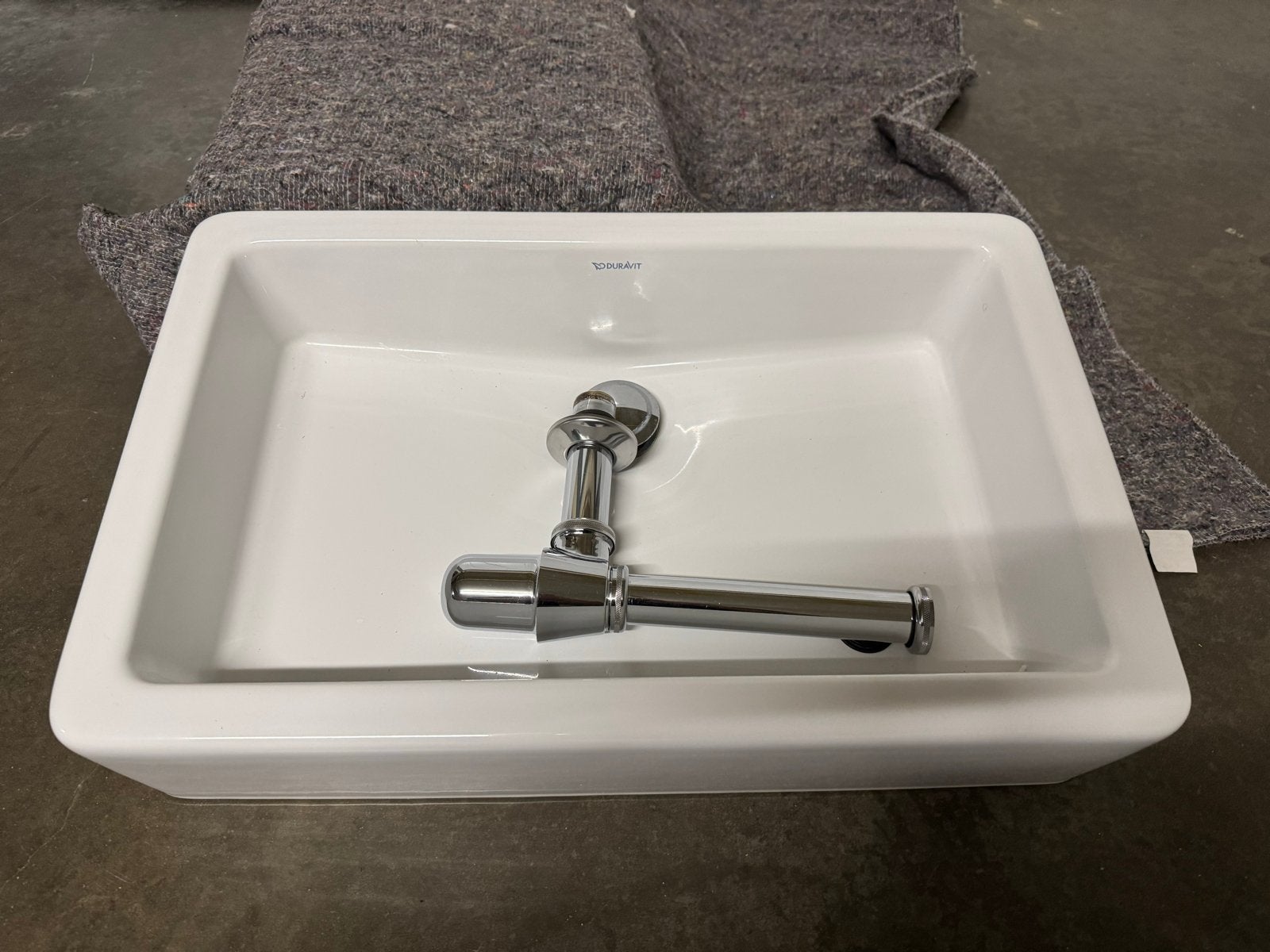 Duravit wastafel met sifon - Zo goed als nieuw, Ophalen, Zo goed als nieuw, Chroom, Wastafel