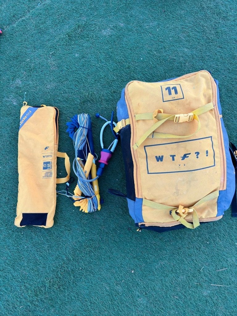 F-ONE WTF Kite 11m met LYNX BAR, Watersport en Boten, Kitesurfen, Kitesurf-set, Geen board, Zo goed als nieuw, 11 m²