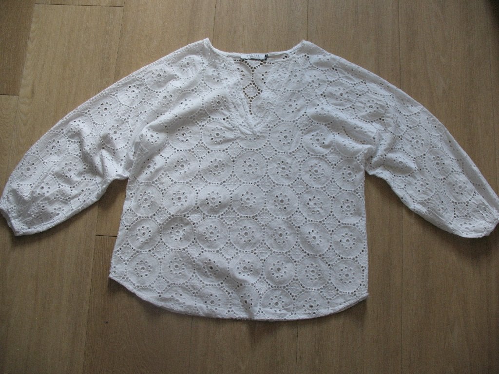 Costes Witte Broderie Blouse Mt XS/S ✨Zolderopruiming, Kleding | Dames, Wit, Nieuw, Ophalen of Verzenden, Costes