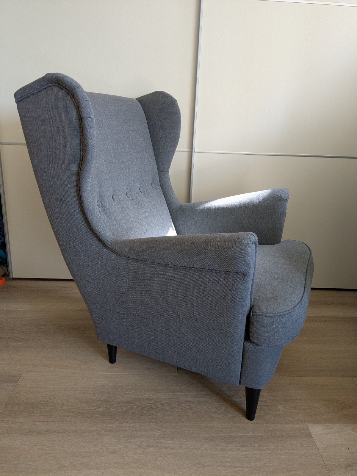 IKEA STRANDMON Fauteuil, Huis en Inrichting, Ophalen, 75 tot 100 cm, Zo goed als nieuw, 75 tot 100 cm