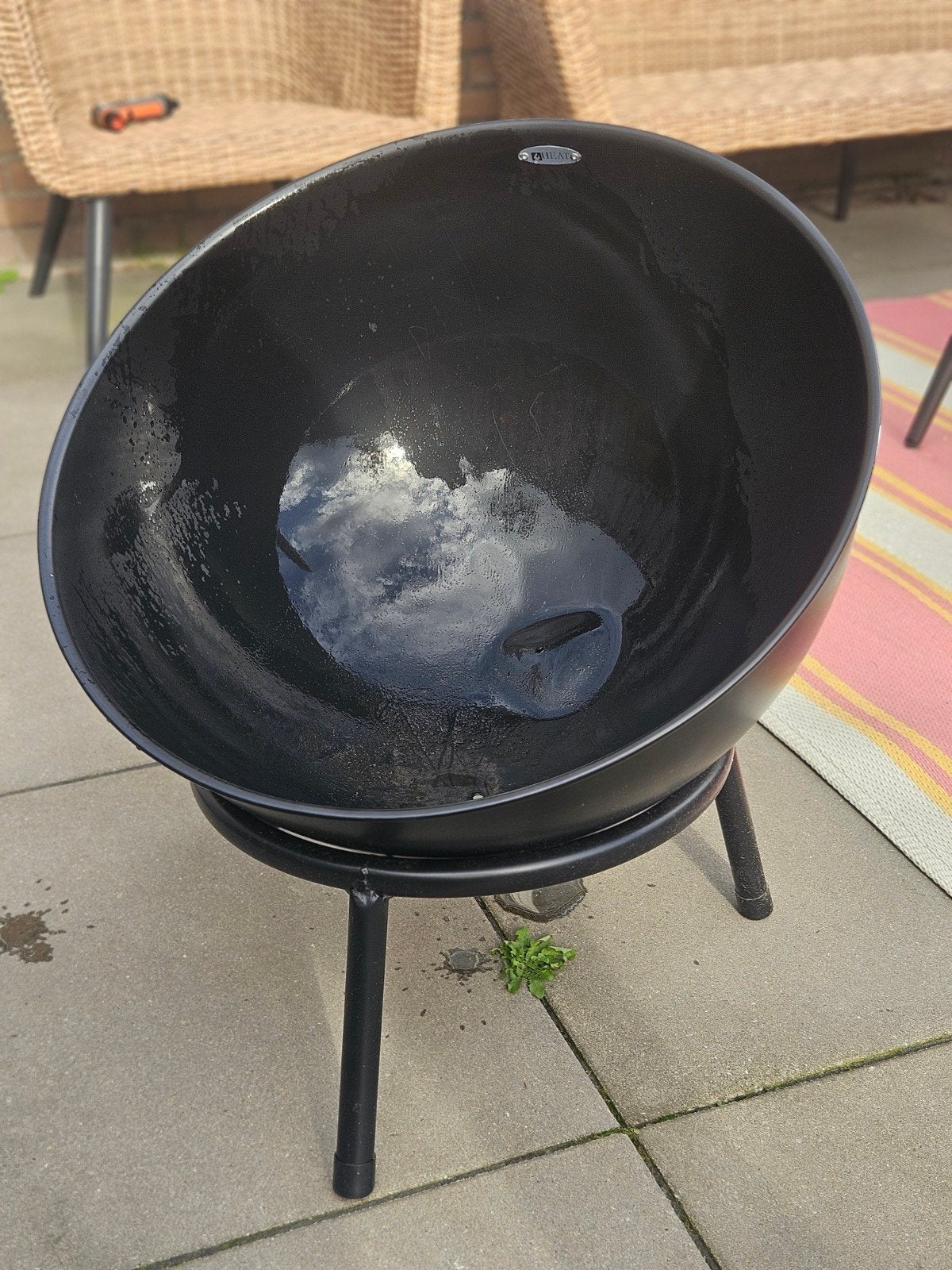 Zwarte vuurkorf op standaard, Tuin en Terras, Ophalen of Verzenden