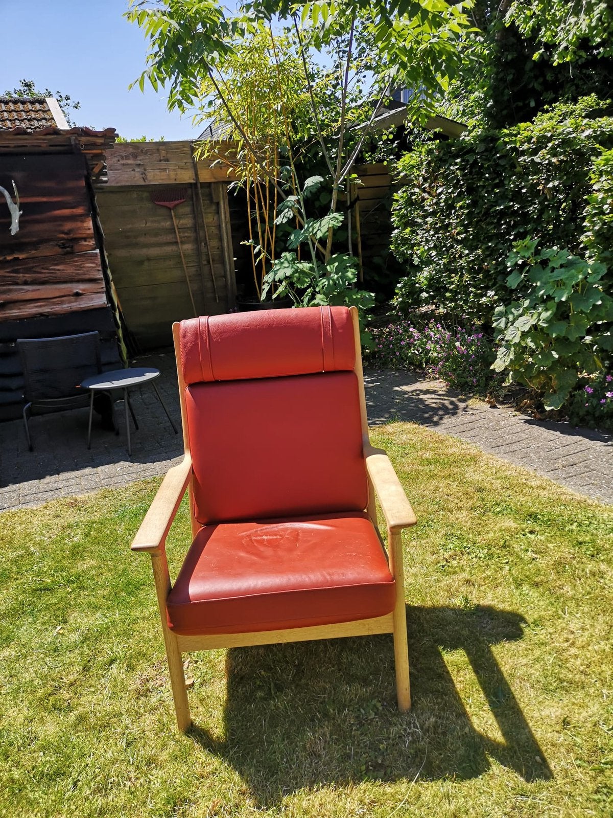 Deense design fauteuil  van Hans Wegner, Ophalen, Gebruikt, Deens design, 50 tot 75 cm