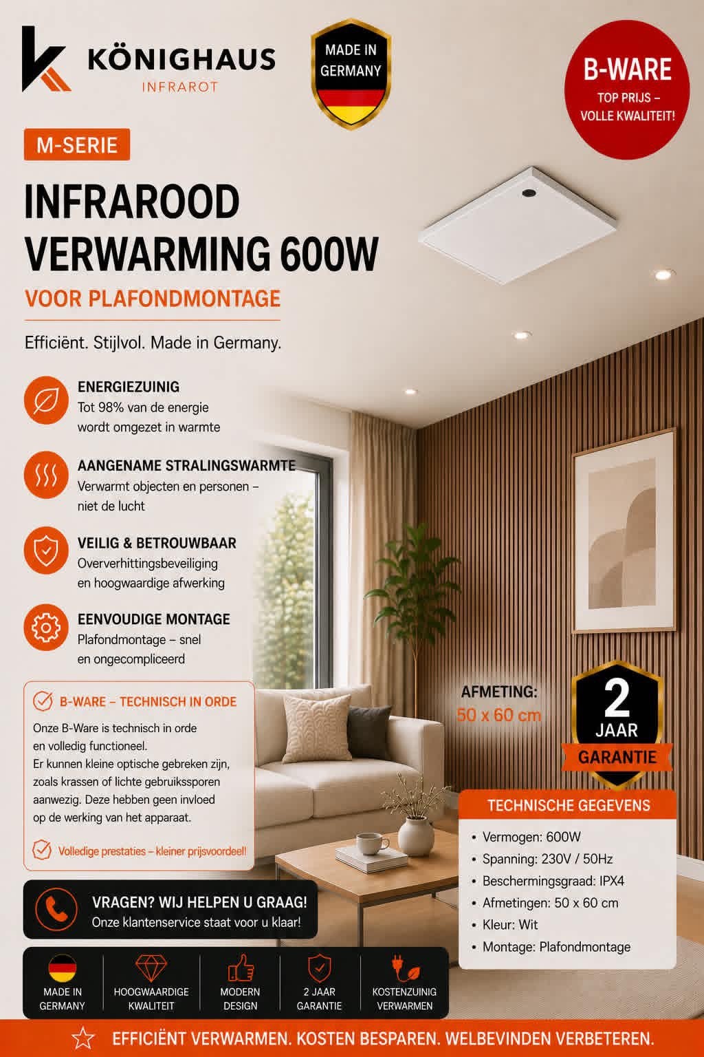 Könighaus M-Serie 600w B-Kwaliteit, Ophalen, Zo goed als nieuw