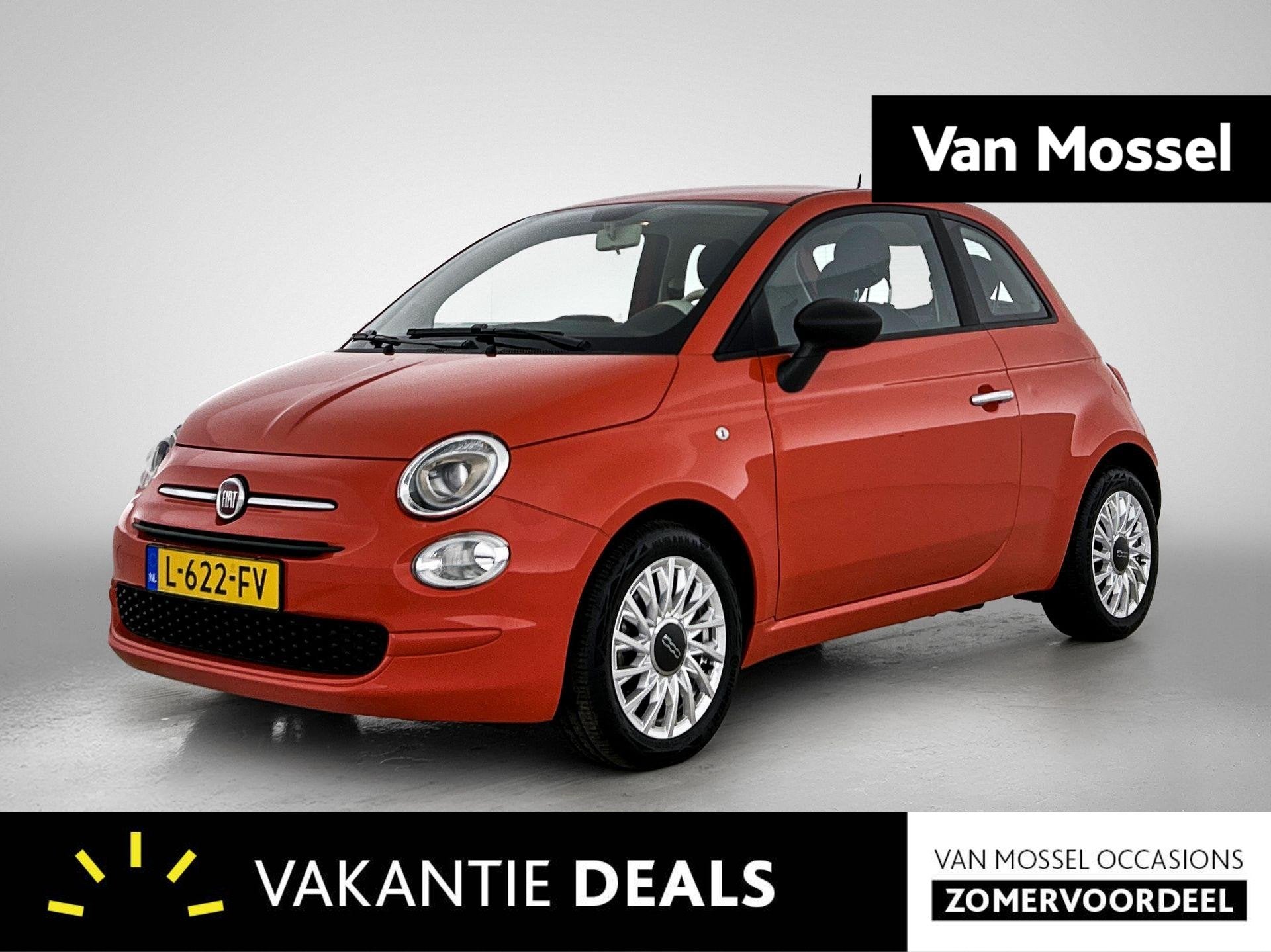 Fiat 500 1.0 Hybrid Cult | Airco | Navigatie | Lichtmetalen, Auto's, Fiat, Voorwielaandrijving, 12 maanden, Stof, Euro 6