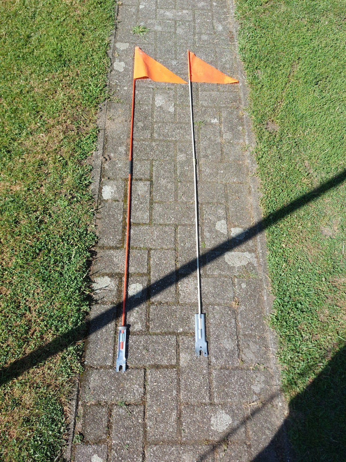 2 vlaggetjes voor de fiets., Ophalen of Verzenden, Gebruikt