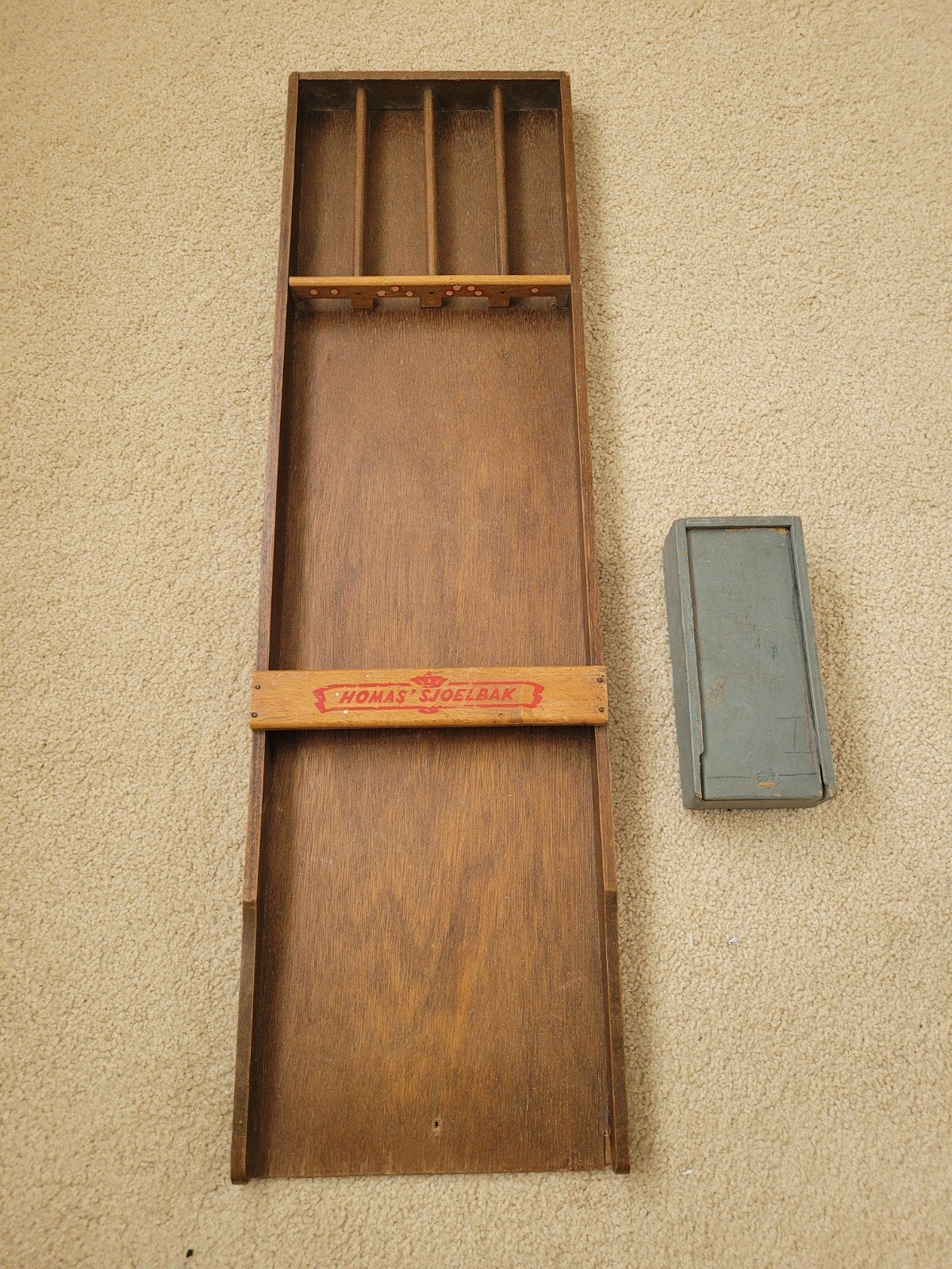 Vintage Homas compacte sjoelbak met schijven, Homas, Gebruikt, Onbekend, Ophalen of Verzenden