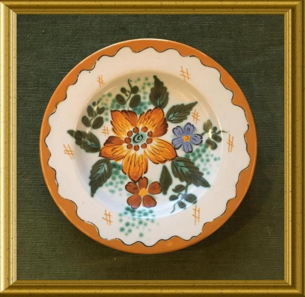 Vintage aardewerk bordje: Zuidholland Gouda Wally, 1952, Antiek en Kunst, Ophalen of Verzenden