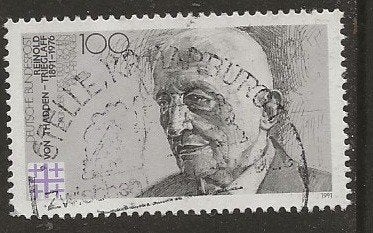 Duitsland 13, von Thadden, Verzenden, BRD, Gestempeld