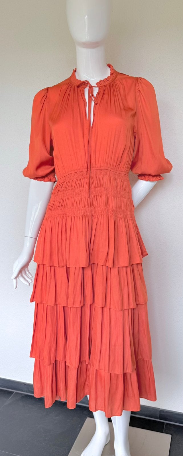MAJE SATIJNEN JURK MAAT S (NEW €360) ALS NIEUW🧡🧡🧡, Overige kleuren, Ophalen of Verzenden, Zo goed als nieuw, Maat 36 (S)