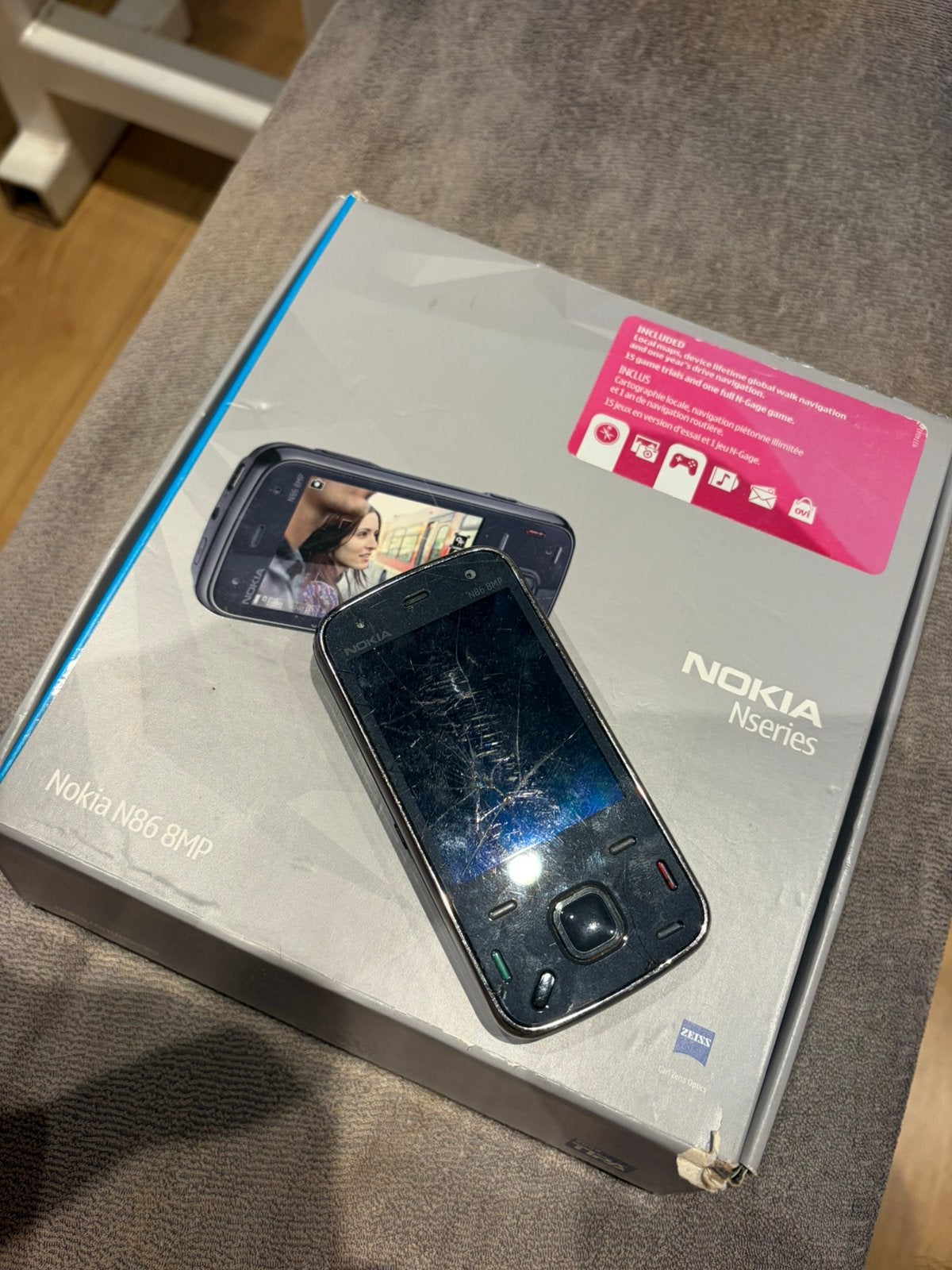 Nokia N86, Gebruikt, Schuifmodel, Zwart, Fysiek toetsenbord
