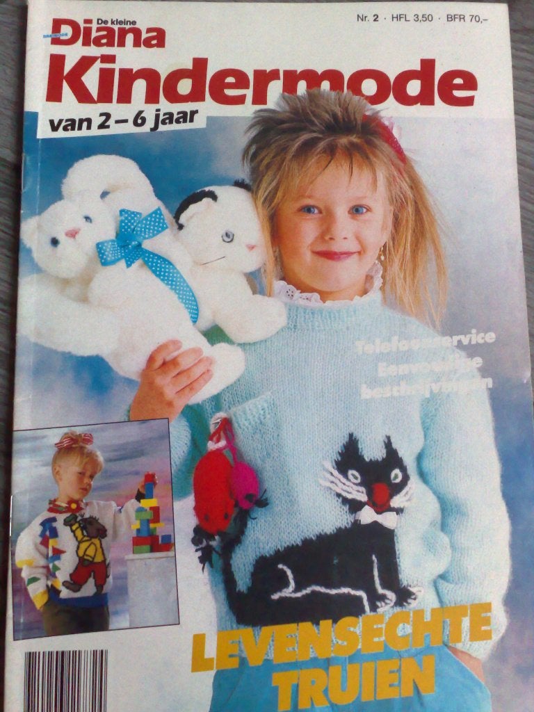 Diana breimode kindermode nr. 2 , van 2 - 6  jaar, Verzenden, Zo goed als nieuw, Breien of Haken, Patroon of Boek