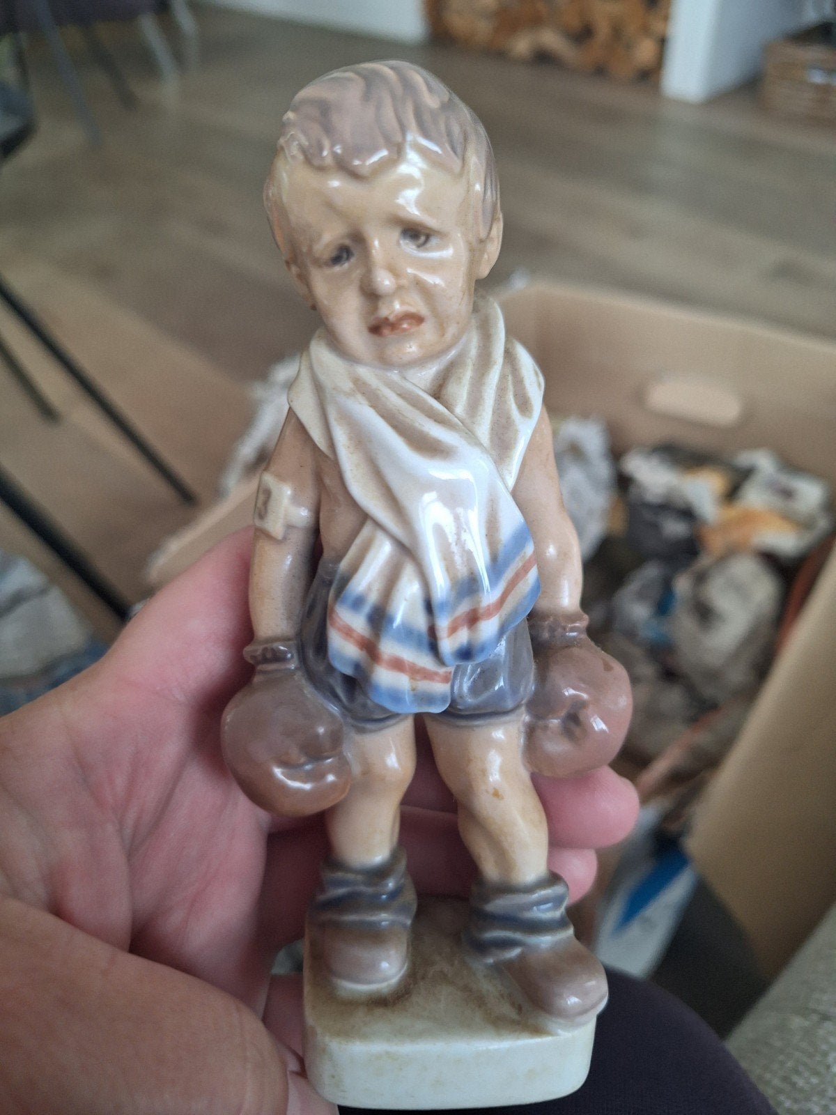 Royal Doulton beeldje 'The Boxer' - Vintage Porselein, Ophalen of Verzenden