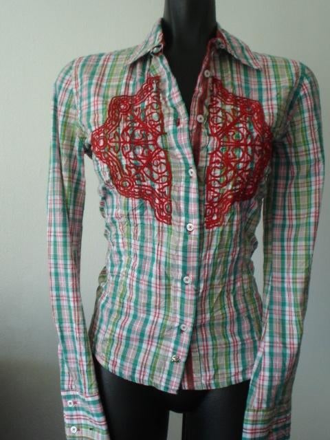 Nieuw: Country&Western blouse mt M, Kleding | Dames, Ophalen of Verzenden, Nieuw, Maat 38/40 (M), Groen