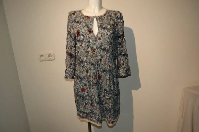 Zadig & Voltaire bloemetjes jurk vintage look sier banden M, Maat 38/40 (M), Zadig & voltaire, Zo goed als nieuw, Knielengte