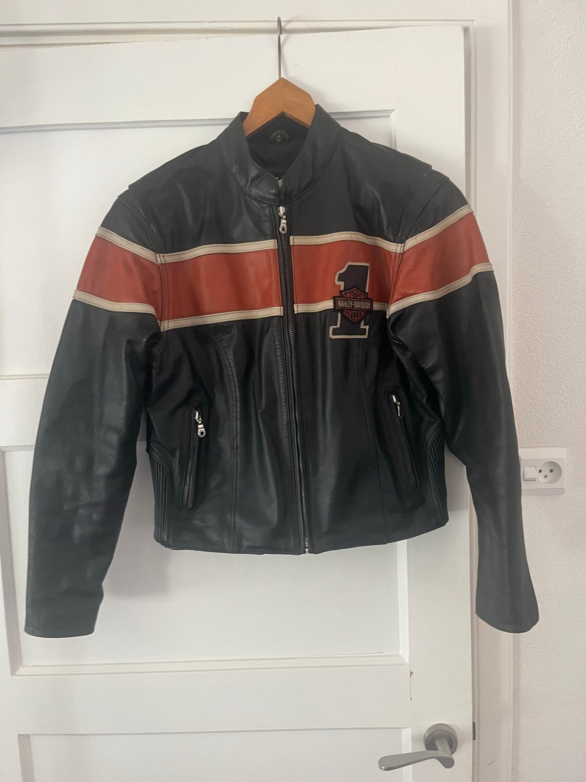 Originele Harley-Davidson leren dames jas - Maat M, Motoren, Ophalen of Verzenden, Tweedehands, Dames, Jas | leer