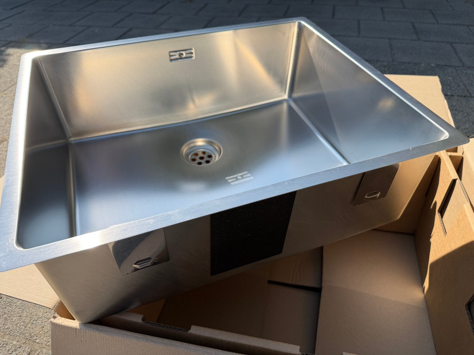 2x Rvs Spoelbak nieuw in doos, Huis en Inrichting, Keuken | Keukenelementen, Ophalen, Nieuw, 50 tot 100 cm, Minder dan 100 cm