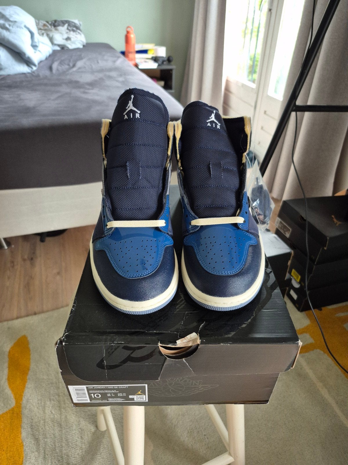 Nike Air Jordan 1 Mid SE Craft Obsidian US10, Kleding | Heren, Schoenen, Blauw, Nike, Nieuw, Ophalen of Verzenden