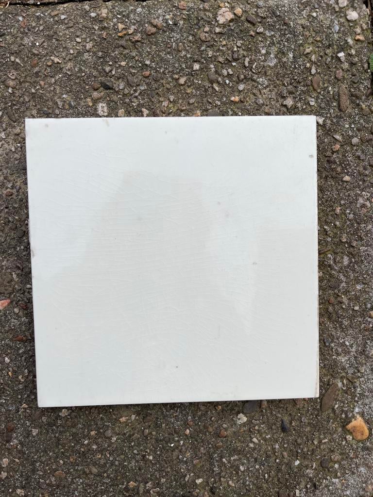 Creme Witte (oude)Tegels - gebruikt - 14 stuks, Doe-het-zelf en Verbouw, Tegels, Gebruikt, Ophalen of Verzenden, Minder dan 20 cm